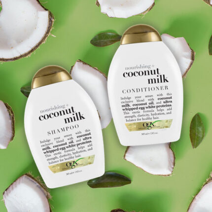 OGX hair shampoo coconut milk model