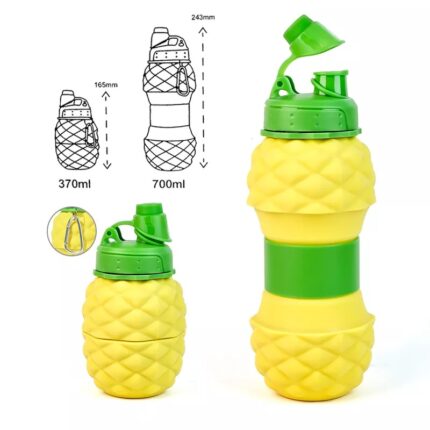 Pineapple foldable silicone thermos